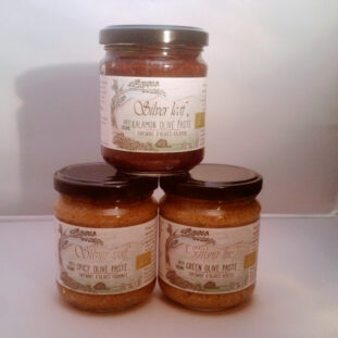 Tapenade lot de 3 (olives noires, olives vertes et olives vertes piquantes)